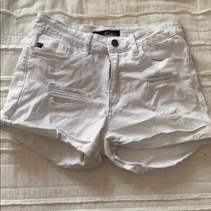 white jean shorts
